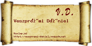 Veszprémi Dániel névjegykártya
